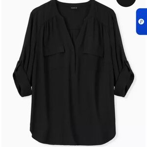 Torrid Elegant Black Blouse